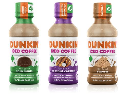 Dunkin' Launches Three New Girl Scout Cookie™ Flavored Bottled Iced Coffees