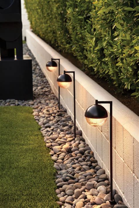 Three lights in stone walkway ideas in 2023 | Garden path lighting ...