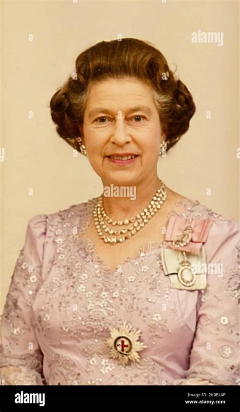 Her Majesty Queen Elizabeth II of the Commonwealth Realms Stock Photo ...