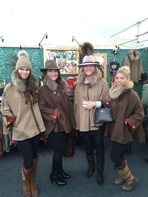 All spotted in Holland Cooper capes at Cheltenham | Chic winter outfits ...