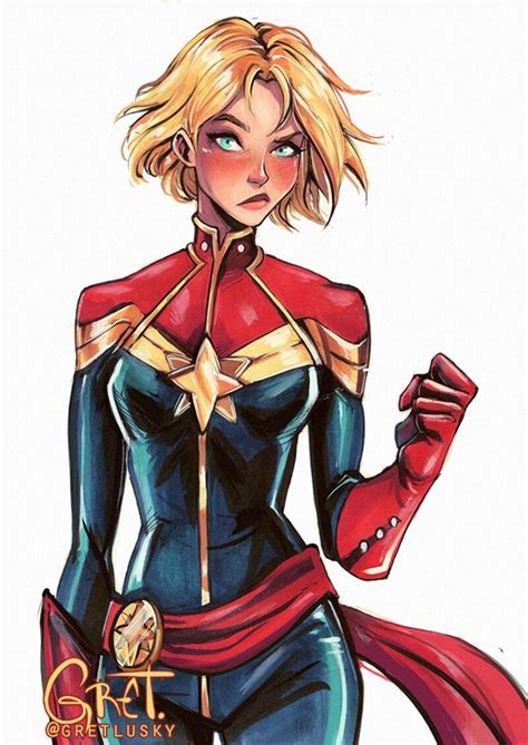 ArtStation - Captain Marvel, Gretel Lusky in 2020 | Marvel comics art, Marvel fan art, Comics girls