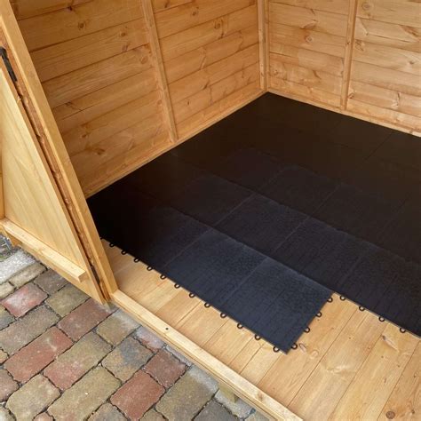 ShedBase Hard Standing Floor Tiles | Large Shed Pack | Black | Garage Floors Direct