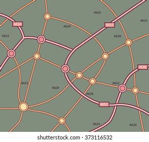Generic Road Map Highways Local Roads Stock Illustration 373116532 | Shutterstock