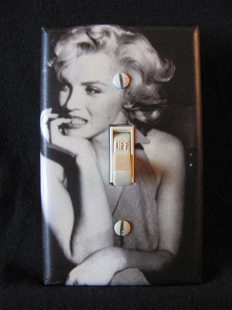 Marilyn Monroe Light Switch Cover Black and White. $5.99, via Etsy. | Marilyn monroe decor ...