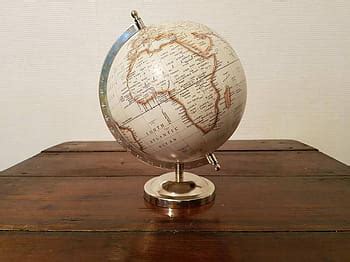 antique, globe, string, lights, wrapped, around, wooden, surface, ball, background | Pxfuel