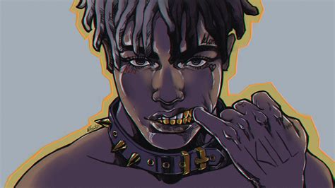 XXXTentacion Is Having Belt On Neck And Biting A Finger With Teeth HD Celebrities Wallpapers ...