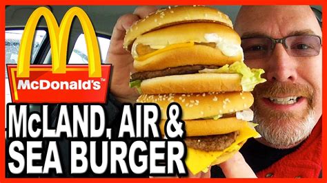 McDonald's ★ Secret Menu Item ★ The McLand, Air and Sea Burger Food ...