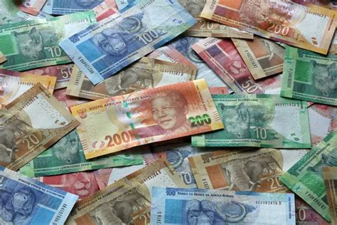 South African Rand Notes Bundles Stack Extreme Close — Stock Photo © albund #30103807