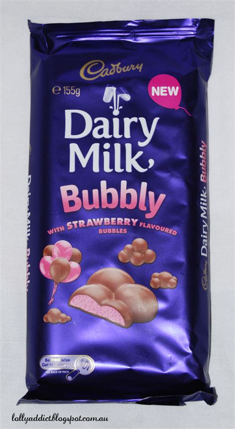 Lolly Addict - Australian Confectionery Reviews: Cadbury Bubbly Strawberry