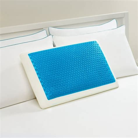 Comfort Revolution Originals Blue Bubble Gel + Memory Foam Cooling Bed Pillow, Standard Size ...