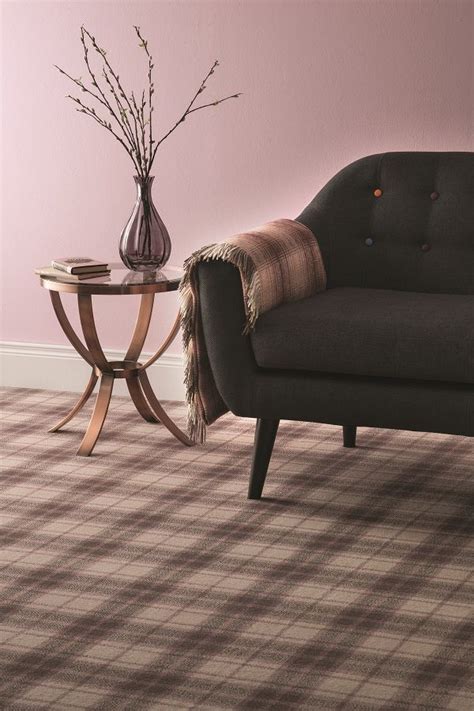 Ulster Carpets Hamilton Plaid in Tea Rose | Buying carpet, Carpet stairs, Pastel living room