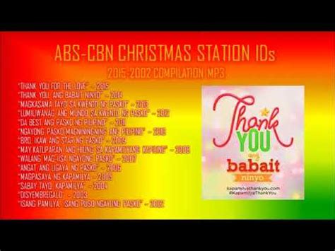 Christmas Song ng ABS CBN IDs 2015 2002 Compilation - YouTube