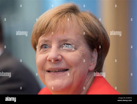 Berlin, Germany. 29th Aug, 2017. German Chancellor Angela Merkel (CDU) speaks on current topics ...