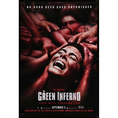 GREEN INFERNO US Movie Poster 29x40 - 2013 - Eli Roth, Lorenzo Izzo