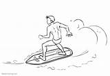 Surfboard Coloring Pages Surfing  Free Printable sketch template