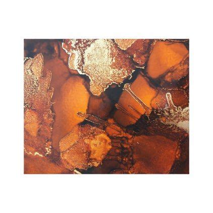 Custom Art Brown & Gold Canvas - decor gifts diy home & living cyo giftidea | Gold canvas ...