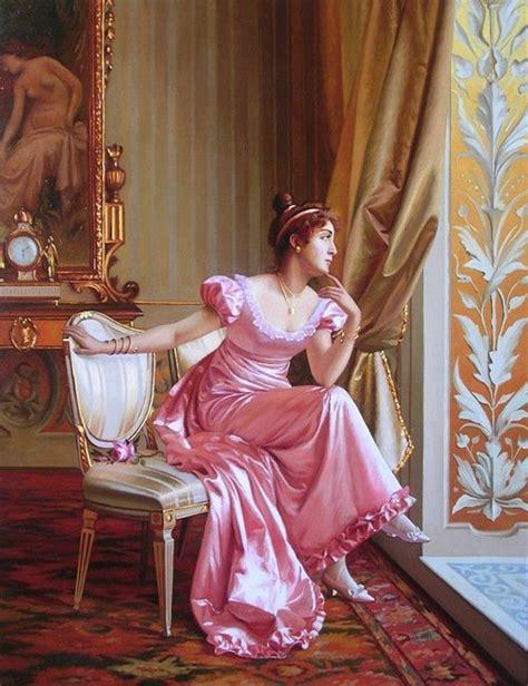 Vittorio Reggianini (1858-1938) — (654x850) woman in pink gown painting Victorian Women ...