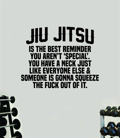 Jiu Jitsu Reminder Quote Decal Sticker Wall Vinyl Art Decor Home MMA Grapple Sports Fight Gym ...