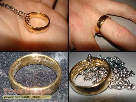 Lord of the Rings Trilogy LOTR 18K GP Tungsten One Ring replica movie prop