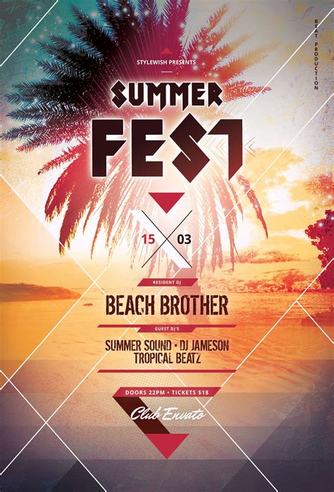 Summer Fest Flyer Template V Beach Posters Design For Photoshop | My ...