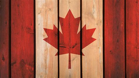 Download Canada Day Wooden Flag Wallpaper | Wallpapers.com