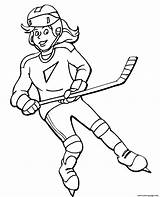 Hockey S Girl Player91e1 Coloring Page Printable sketch template