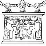 Christmas Fireplace Coloring Page At GetColoringscom  Free Printable sketch template