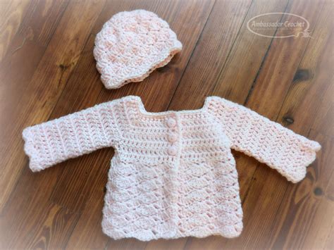 Shells Baby Sweater Crochet Pattern - Ambassador Crochet | Crochet baby ...