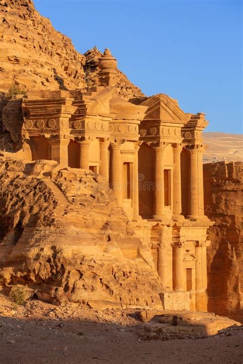 Ad Deir Monastery, Petra, Jordan at Sunset Stock Photo - Image of culture, ancient: 261334566