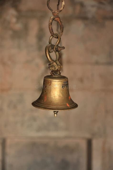 Hanging Bell Inside the Ganesha Temple at Daulatabad Fort, India Stock ...