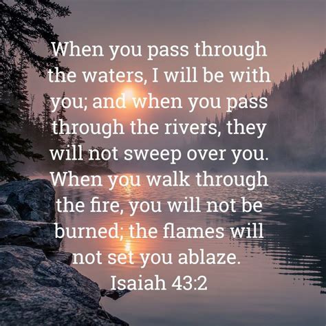 Isaiah 43:2 | Isaiah 43, Isaiah, Christian