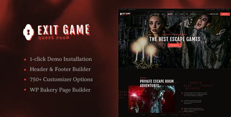 Exit Game v1.2.8 - Real-Life Room Escape WordPress Theme Download ...