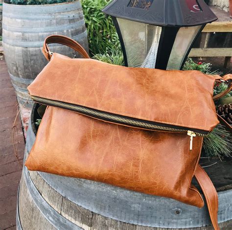 Brown/Cognac Crossbody Vegan Bag by SoulonFireDesigns on Etsy https ...