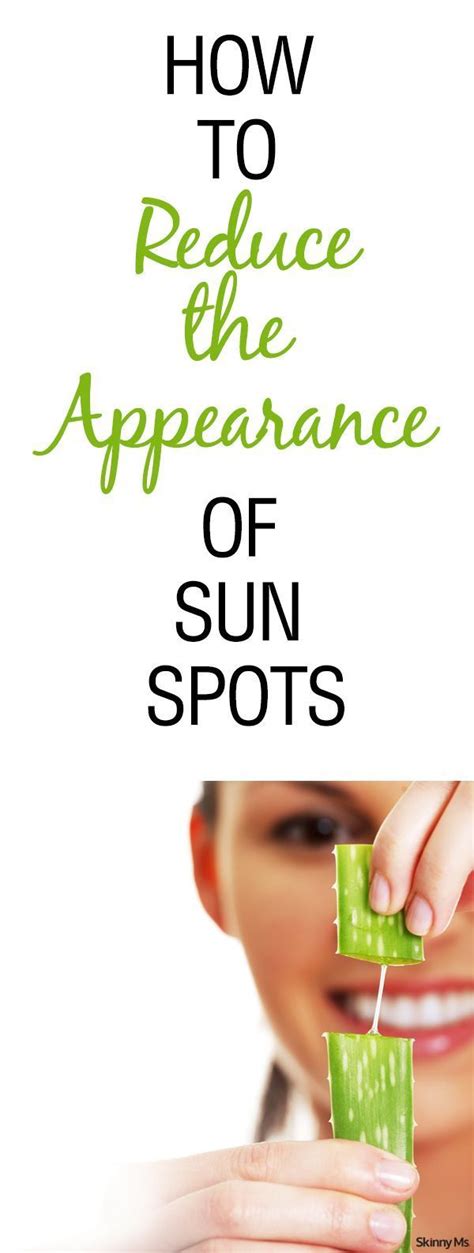 How to Reduce the Appearance of Sunspots | Spots on face, Brown spots on face, Sunspots