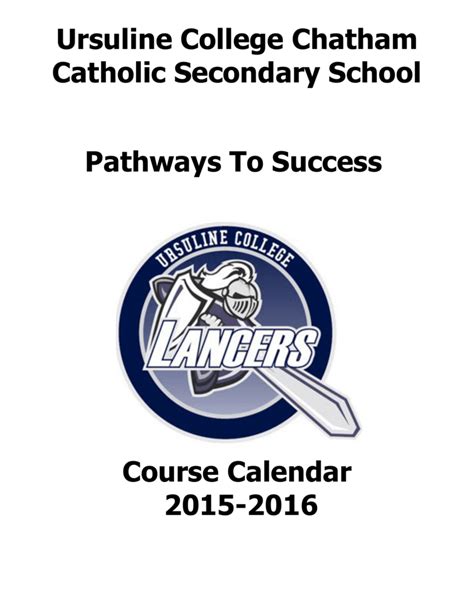 Ursuline College Chatham Catholic Secondary School Pathways To