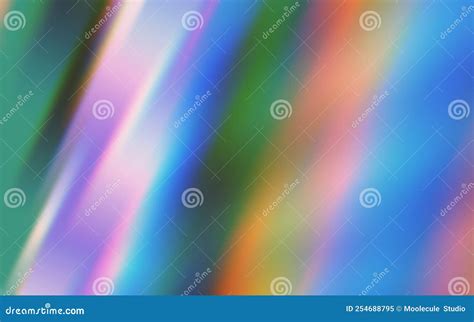 Beautiful Rainbow Light Refraction Picture Illustration Background. Lens Refraction Effect Stock ...