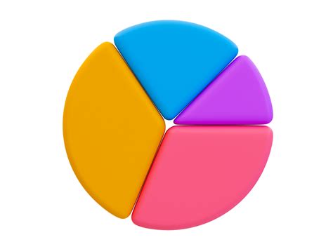 3d minimal front blank pie chart icon. business analysis. marketing data analysis. pie chart ...