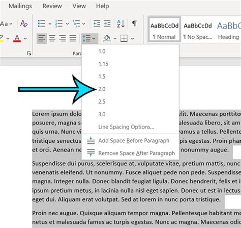 How to Apply Double Spacing in Microsoft Word for Office 365 - masteryourtech.com