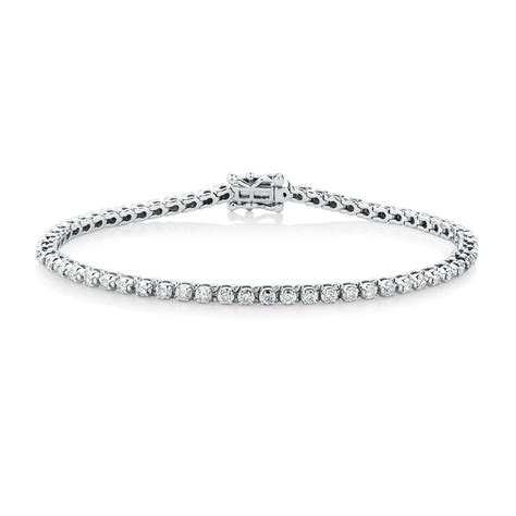 Tennis Bracelet with 1 Carat TW of Diamonds in 10ct White Gold