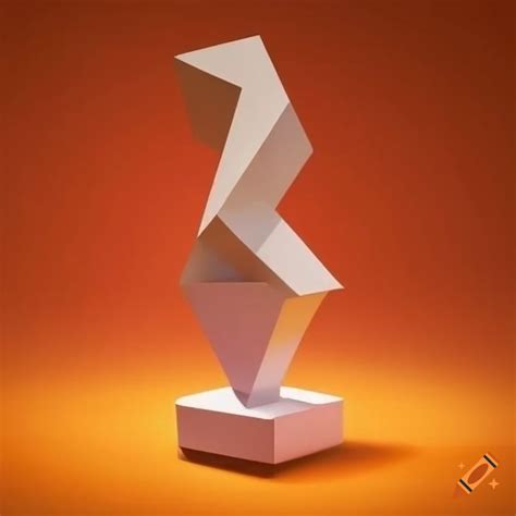 Geometric sculpture with abstract shapes on Craiyon