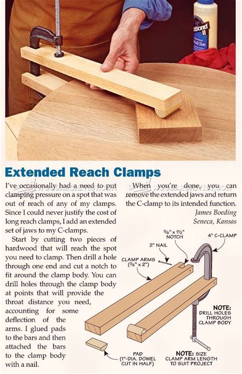 DIY Long Reach Clamp - Clamp and Clamping Tips, Jigs and Fixtures ...