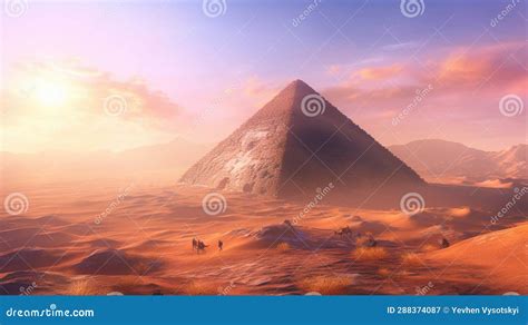 Illustrations of Ancient Egypt, Great Pyramid of Giza, Pyramid of Cheops Stock Illustration ...