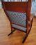 Oak Rocking Chair, decorative carving, upholstered, antique, living room | eBay