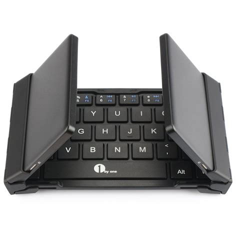 Foldable Bluetooth Keyboard 1byone for iOS, Android, Windows, PC, Tablets and Smartphone, Black ...