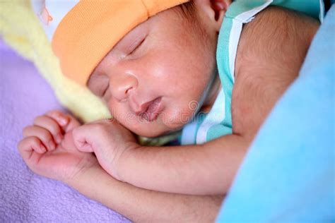 Newborn baby sleeping stock photo. Image of body, human - 122397506