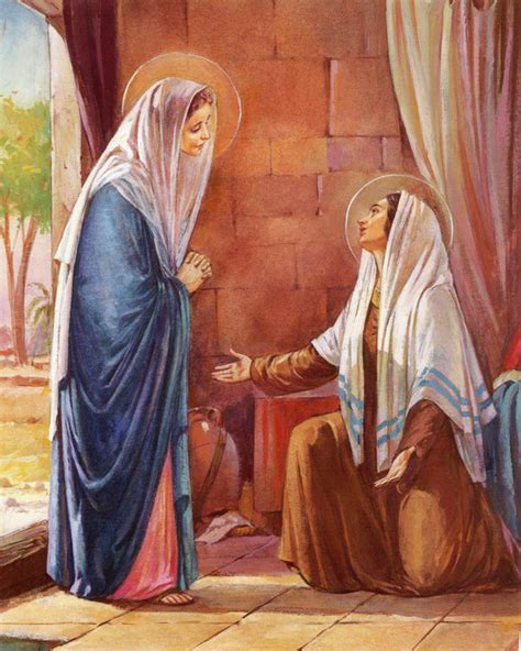 MARY VISITS ELIZABETH P - CATHOLIC PRINTS PICTURES - Catholic Pictures