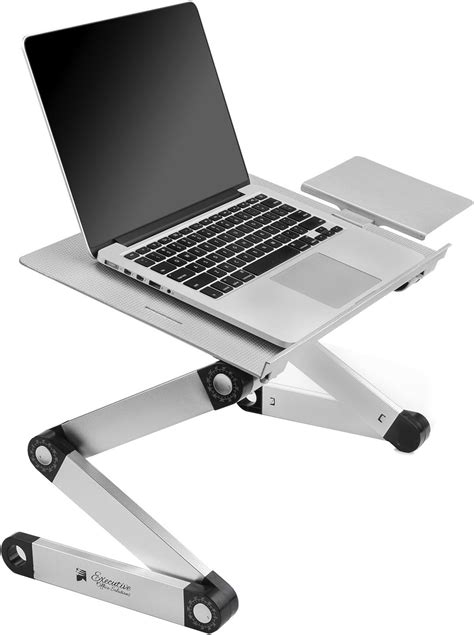 Amazon.com: Laptop Table Stand Adjustable Riser: Portable with Mouse Pad Fully Ergonomic Mount ...