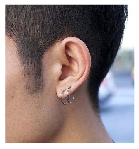 Pin by m on ch ; peter nureyev | Guys ear piercings, Mens earrings hoop ...