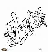 Two Dreidels Coloring Pages  Free Printable sketch template