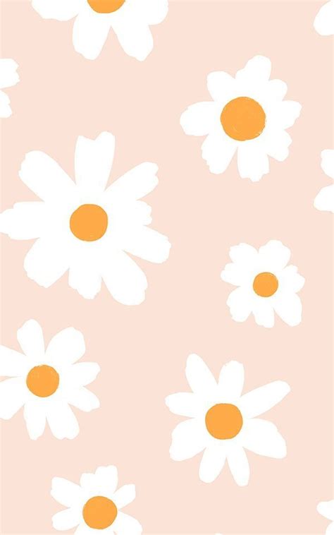 Wallpaper Pink and white daisies Vintage | Wallpaper Murals in 2020 | Daisy wallpaper, Cute ...